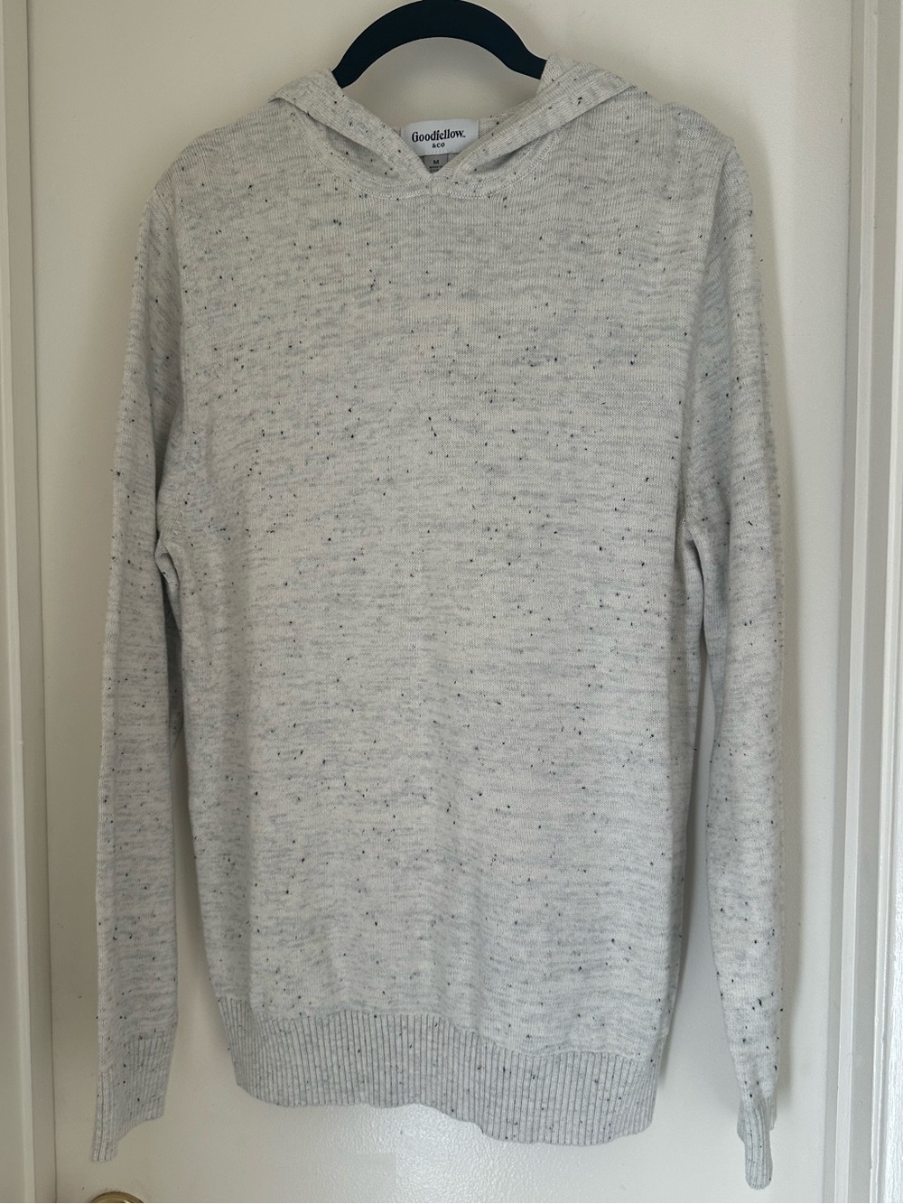 Goodfellow & Co Light Gray Speckled Crewneck Hoodie Sweater